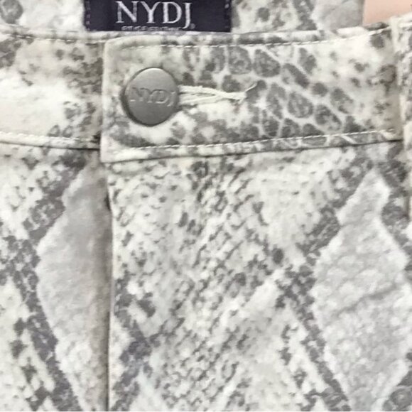 NYDJ NEW Ami High Rise Animal Snakeskin Print Jeans Slim Pant Stretch Gray  16 - Picture 9 of 16
